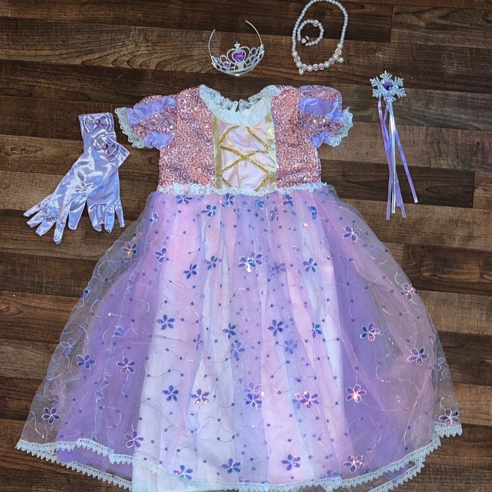Sparkling Lilac Fairy Costume Set size 10-12